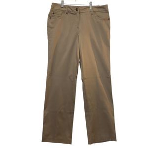 Roz & Ali Tan Trousers Pants Size 10​​​